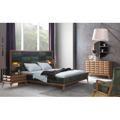 Diana Modern Walnut Bedroom Set