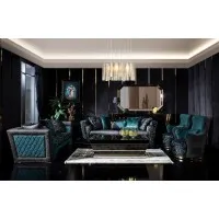 Black Gold Sofa Set